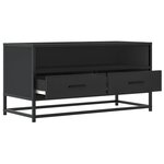 vidaXL Meuble TV noir 80x34 5x40 cm bois d'ingénierie et métal
