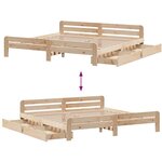 vidaXL Cadre de lit sans matelas 200x200 cm bois massif de pin