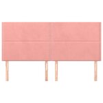 vidaXL Tête de lit Rose 200x5x118/128 cm Velours