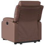 vidaXL Fauteuil inclinable électrique marron similicuir