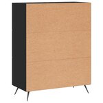 vidaXL Buffet noir 69 5x34x90 cm bois d'ingénierie