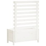 vidaXL Jardinière avec support blanc 79x39 5x114 cm bois de pin massif