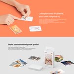 Pack 2 - Papier photographique Xiaomi pour imprimante Imprimante photo portable Xiaomi Mi 20 unités (40 feuilles)