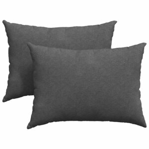 vidaXL Coussins de canapé 2 Pièces Gris foncé 70 x 50 cm