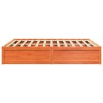 vidaXL Cadre de lit sans matelas cire marron 200x200cm bois pin massif