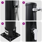 vidaXL Douche solaire extérieure Noir 217 cm PVC  aluminium