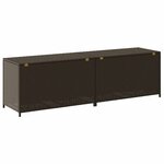 vidaXL Boîte de rangement de jardin résine tressée 200x50x60 cm marron