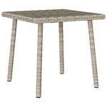 VidaXL Table basse de jardin rectangulaire gris clair résine tressée