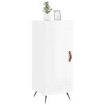 vidaXL Buffet Blanc brillant 34 5x34x90 cm Bois d'ingénierie