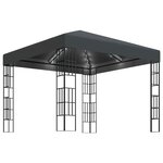 vidaXL Tonnelle avec guirlande lumineuse à LED 3x3 m Anthracite