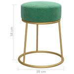 vidaXL Tabouret rond Bleu clair Velours