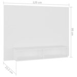 vidaXL Meuble TV mural Blanc 120x23 5x90 cm Bois d’ingénierie