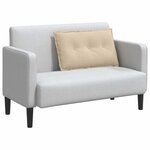 vidaXL Coussin de Dos Crème 80 x 50 cm Tissu en microfibre