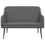 Banc banquette 110 x 76 x 80 cm tissu gris foncé 02_0010504