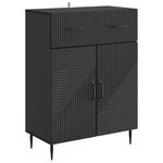 vidaXL Buffet avec tiroir Noir 66 x 34 5 x 89 5 cm Bois d'ingénierie