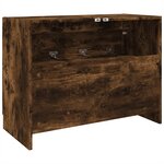 vidaXL Meuble d'évier chêne fumé 78x37x59 cm bois d'ingénierie