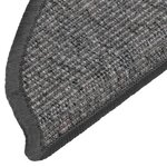 vidaXL Tapis d'escalier 15 pièces 56 x 17 x 3 cm Beige et gris Demi-rond