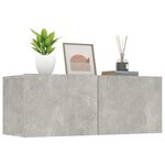 vidaXL Meubles TV 2 Pièces gris béton 80x30x30 cm bois d'ingénierie