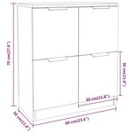 vidaXL Buffet noir 60x30x70 cm bois d'ingénierie