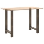 vidaXL Pieds de table de bar en acier naturel 2 pièces 60 x (90-91) cm Acier