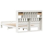 vidaXL Lit bibliothèque sans matelas blanc 160x200 cm bois pin massif