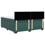 vidaXL Sommier à lattes de lit et matelas Vert foncé 200x200cm Velours