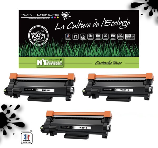 TN2510XL - 3 X NOIR - Grande capacité