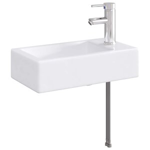 vidaXL Lavabo de salle de bain avec robinet et évacuation Chrome