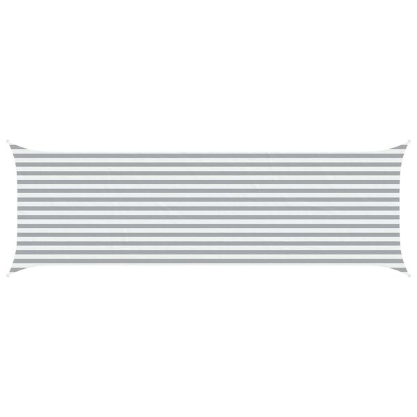 vidaXL Voile d'ombre Gris clair et blanc 2 x 6 m