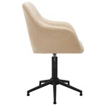 Vidaxl chaise pivotante de salle à manger crème tissu