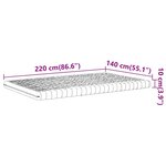 vidaXL Matelas en mousse blanc 140x220 cm 7 zones dureté 20 ILD
