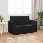 vidaXL Canapé-lit pliant Noir 124 x 71 x 78 cm Velours