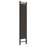 vidaXL Cloison de séparation 6 panneaux Marron 240x220 cm Tissu