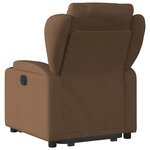 vidaXL Fauteuil inclinable Marron Tissu