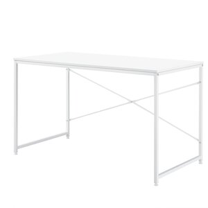 Bureau d'ordinateur poste de travail table MDF 120 cm blanc 03_0003510