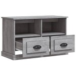 vidaXL Meuble TV sonoma gris 80x35x50 cm bois d'ingénierie