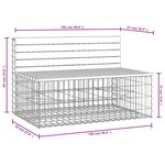 vidaXL Banc de jardin design de gabion 103x70x65 cm bois massif de pin