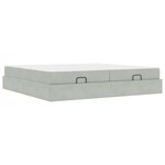 vidaXL Cadre de lit avec matelas avec matelas 2 Pièces Gris clair Velours