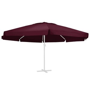 vidaXL Tissu de remplacement pour parasol d'extérieur Bordeaux 610 cm