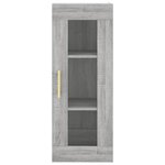 vidaXL Armoire murale sonoma gris 34 5x34x90 cm