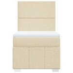 vidaXL Sommier à lattes de lit avec matelas Crème 80x200 cm Tissu