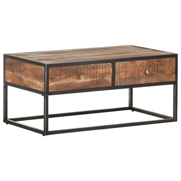 vidaXL Table basse 90x50x40 cm Bois d'acacia brut