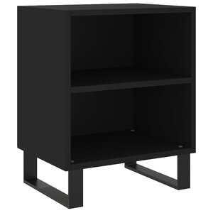 vidaXL Table de chevet noir 40x30x50 cm bois d’ingénierie