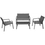 Salon détente jardin en aluminium alicia