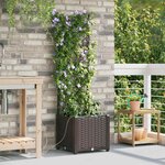 vidaXL Pots de jardin Marron 40 x 40 x 142 cm Acier