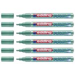 Marqueur Permanent Peinture Brillante 751 Vert Métallisé Pointe Ronde 1-2 mm x 6 EDDING