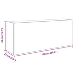 vidaXL Armoire murale de bain gris béton 100x25x40cm bois d'ingénierie