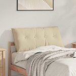 vidaXL Coussin de Dos Crème 100 x 50 cm Tissu en microfibre