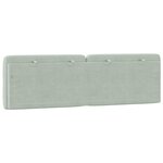 vidaXL Coussin de tête de lit gris clair 160 cm velours