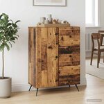 vidaXL Buffet Bois ancien 66 x 34 5 x 90 cm Bois d'ingénierie